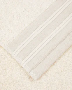 Set Asciugamani|Lanerossi Acacia coppia spugne in misto lino Ecru