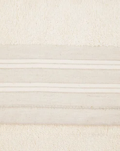 Set Asciugamani|Lanerossi Acacia coppia spugne in misto lino Ecru
