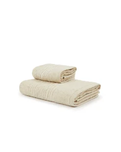 Set Asciugamani|Lanerossi Ardis coppia spugne in misto lino Naturale